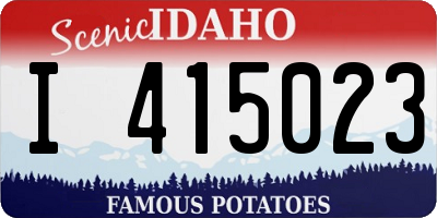 ID license plate I415023