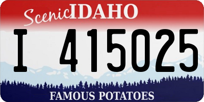 ID license plate I415025