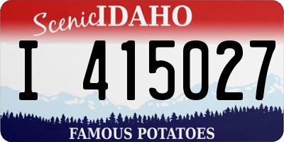 ID license plate I415027
