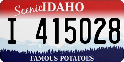 ID license plate I415028