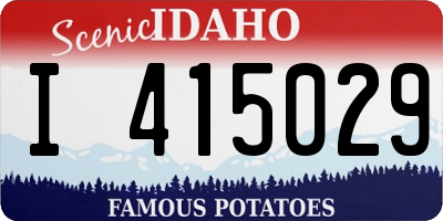 ID license plate I415029