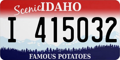 ID license plate I415032