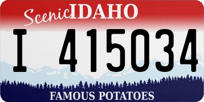 ID license plate I415034