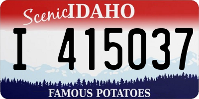 ID license plate I415037