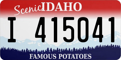 ID license plate I415041