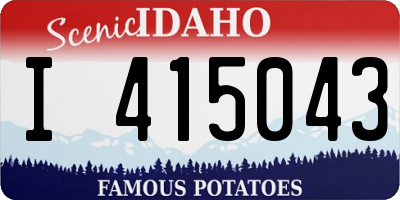 ID license plate I415043