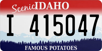 ID license plate I415047
