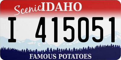 ID license plate I415051
