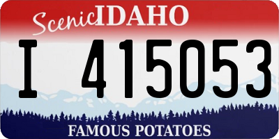ID license plate I415053