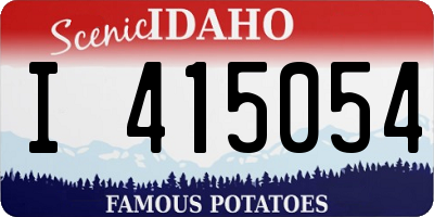 ID license plate I415054