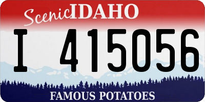 ID license plate I415056
