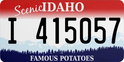 ID license plate I415057