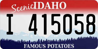 ID license plate I415058