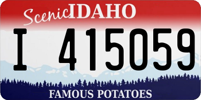 ID license plate I415059
