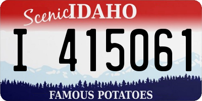ID license plate I415061