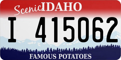 ID license plate I415062