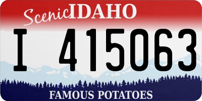 ID license plate I415063