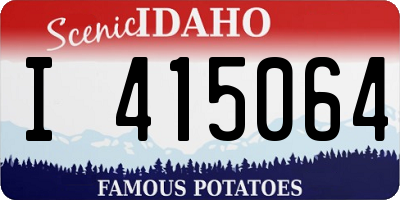 ID license plate I415064