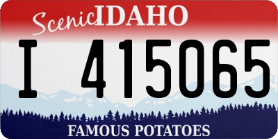 ID license plate I415065