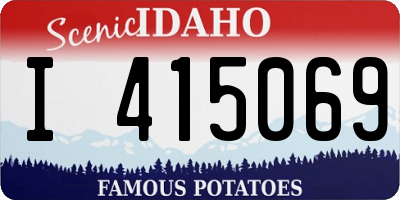 ID license plate I415069