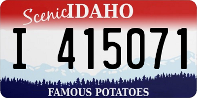 ID license plate I415071