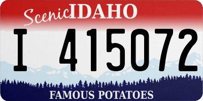 ID license plate I415072