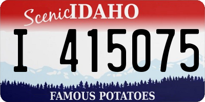 ID license plate I415075