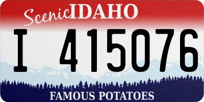 ID license plate I415076