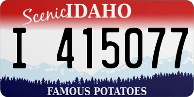 ID license plate I415077