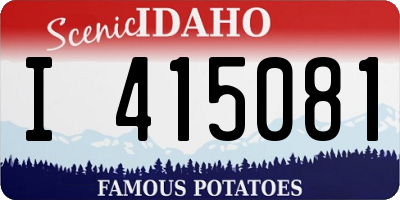 ID license plate I415081