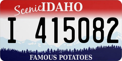 ID license plate I415082