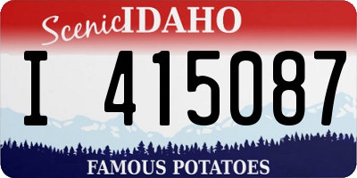 ID license plate I415087