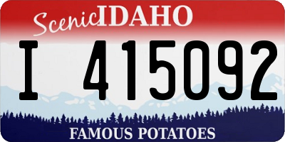 ID license plate I415092