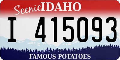 ID license plate I415093