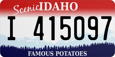 ID license plate I415097