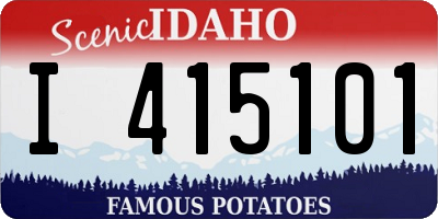 ID license plate I415101
