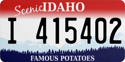 ID license plate I415402