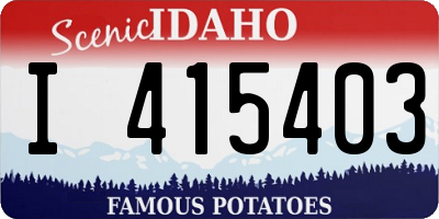 ID license plate I415403