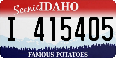 ID license plate I415405