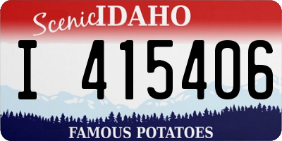 ID license plate I415406