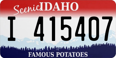 ID license plate I415407