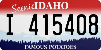 ID license plate I415408