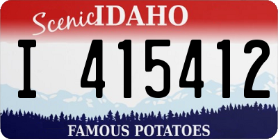 ID license plate I415412