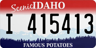 ID license plate I415413