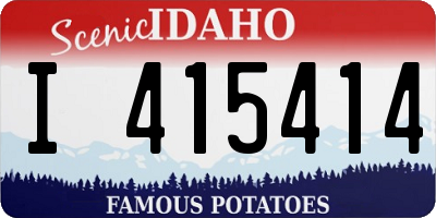 ID license plate I415414