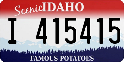 ID license plate I415415