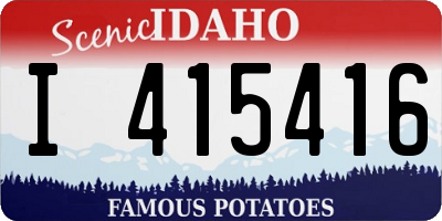 ID license plate I415416