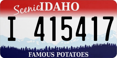 ID license plate I415417