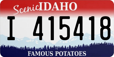 ID license plate I415418
