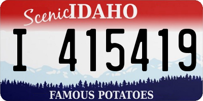 ID license plate I415419